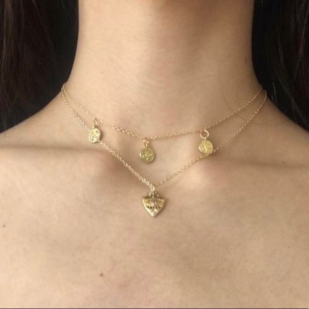 Gold coin necklace